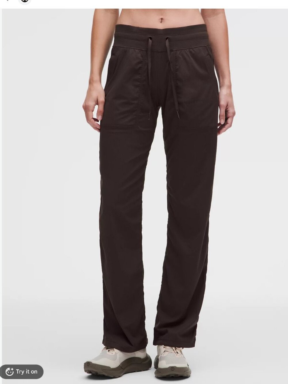 LULULEMON women's Dance Studio mid rise pants espresso straight leg sz 4